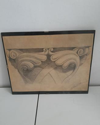 Disegno Accademico Antico 1909 Firmato e Datato