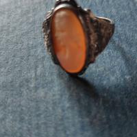 anello argento con cameo rosa corallo