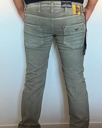 JEANS ARMANI tg 28 cartellinati verde/grigio NUOVI