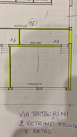 Negozio via Tamburini Modena posizione centrale