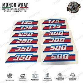 Adesivi cilindrata compatibili con KTM GS 80 1985