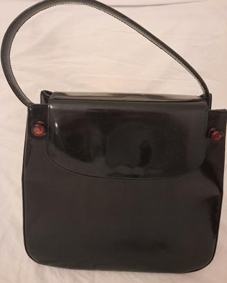 borsa elegante nera in vernice