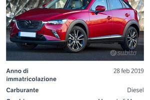 Mazda CX3  per scarso utilizzo 