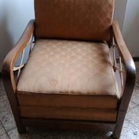 poltroncina vintage trasformabile in letto