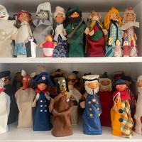 43 burattini vintage DDR – fiabe, clown e animali