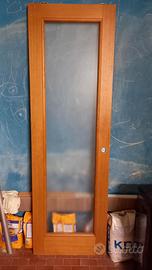 Porta in legna/vetro satinato, scorevole, 210x66cm