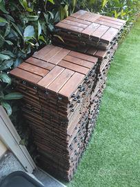 piastrella per esterno 30x30 in legno di acacia
