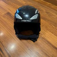 Casco sci con maschera neon