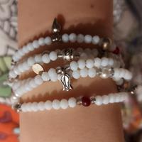 Braccialetto multifilo bianco nuovo. Marca: Sultan