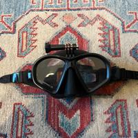 Maschera con attacco Gopro - apnea snorkeling sub