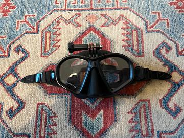 Maschera con attacco Gopro - apnea snorkeling sub