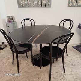 Tavolo Tondo Tulip Nero 120 diametro