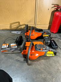 2 motoseghe a batteria HUSQVARNA