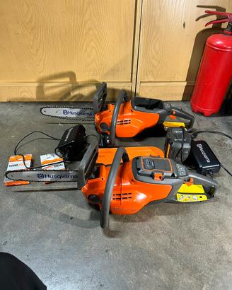 2 motoseghe a batteria HUSQVARNA