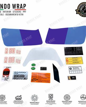 Adesivi compatibili con moto R 80 GS 1985 mod. b.