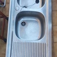 Lavello in acciaio inox 120 x 47
