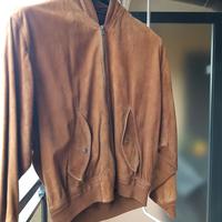 Giacca bomber, in pelle di camoscio, marrone count