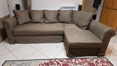 Divano letto 3 posti con Chaise Longue contenitore