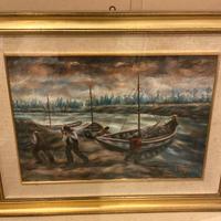 Dipinto paesaggistico del pittore Cesare Vittorini