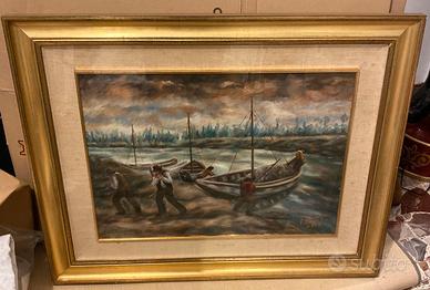 Dipinto paesaggistico del pittore Cesare Vittorini