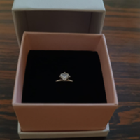 Anello Solitario Pandora con cuore bianco