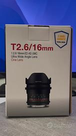 Obiettivo Samyang 16mm Cine Lens