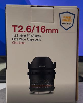 Obiettivo Samyang 16mm Cine Lens
