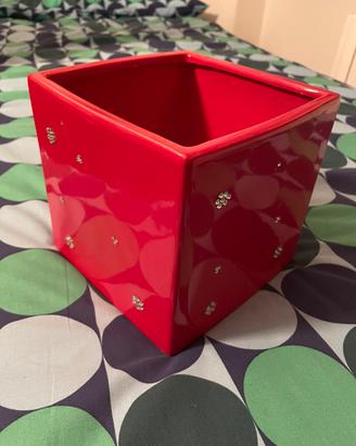 Vaso cubico a tema natalizio