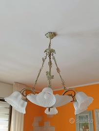 Lampadario classico 8 luci stile floreale