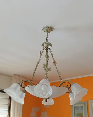 Lampadario classico 8 luci stile floreale