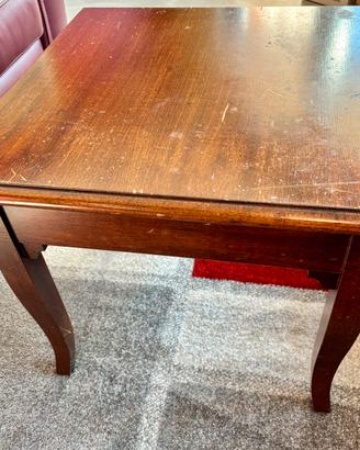 Tavolino in noce massello Arte Pover 45x45