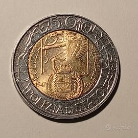 500 lire bimetalliche 1997 polizia 