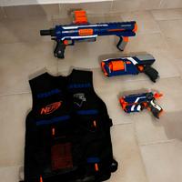 Nerf, Pistole, fucile e giubbotto con munizioni