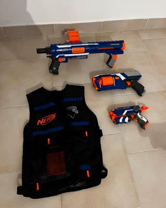 Nerf, Pistole, fucile e giubbotto con munizioni
