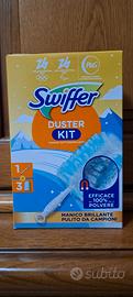 swiffer Duster KIT manico brillante + 3 piumini