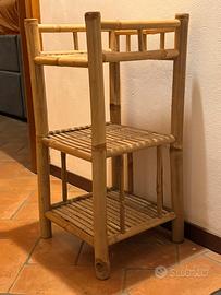 Scaffale bambù vintage 3 ripiani