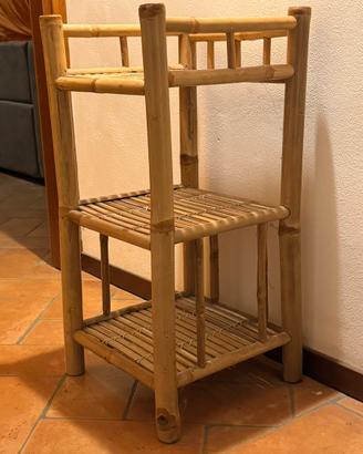 Scaffale bambù vintage 3 ripiani
