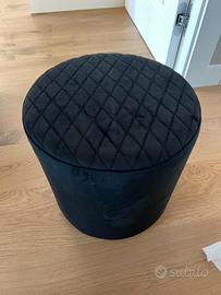 pouf nero in velluto 