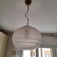 Lampadario a palla in vetro