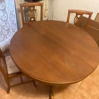 Tavolo in legno rotondo 115cm con allungo