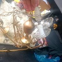 ricambi x lampadario con porta lampade e coppe