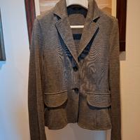 giacca donna jersey grigio nervature dietro CarlaG