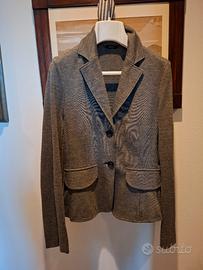 giacca donna jersey grigio nervature dietro CarlaG