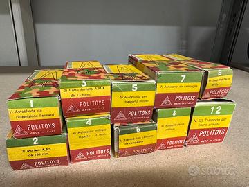 10 pezzi Politoys microminiature militari