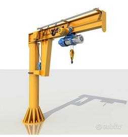 Gru a bandiera 2 tonnellate, altezza 6M,Braccio 5m