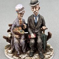 Vintage Capodimonte Porcelain Old Elderly Couple O