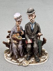 Vintage Capodimonte Porcelain Old Elderly Couple O