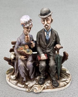 Vintage Capodimonte Porcelain Old Elderly Couple O