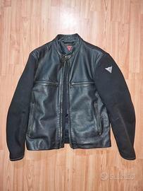 Giacca moto pelle Dainese con protezioni originali