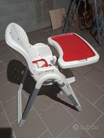 Seggiolone pappa bambino con vassoio